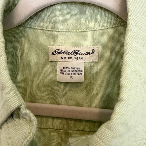 Vintage Eddie Bauer Sage Green Cotton Shirt - Picture 2 of 3